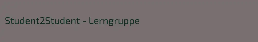 Student2Student - Lerngruppe